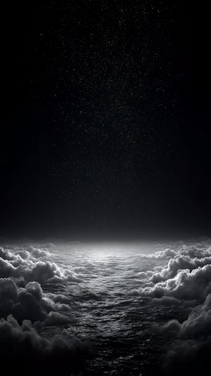 Starry Sky Over Cloudy Sea