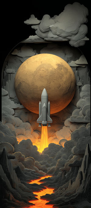 Rocket Launch Into Space