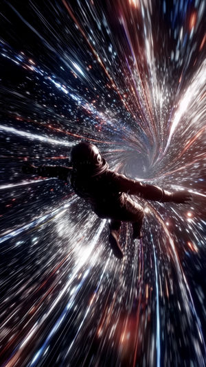 Astronaut in Space Vortex