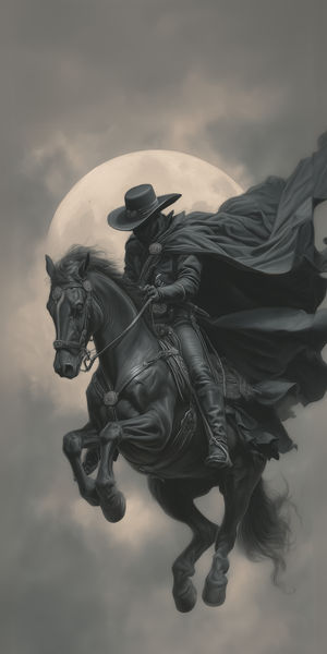Dark Rider Moonlight - Premium iPhone Lock Screen Wallpaper