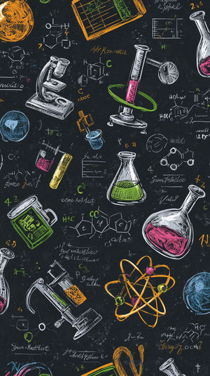 Science Chalkboard Doodle Wallpaper - Download HD iPhone Lock Screen Wallpaper