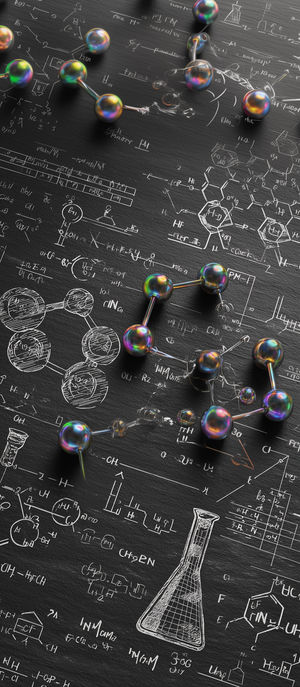 Holographic Molecular Blueprint - Download HD iPhone Lock Screen Wallpaper