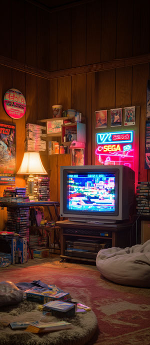 Retro Gaming Vibes - Premium iPhone Lock Screen Wallpaper