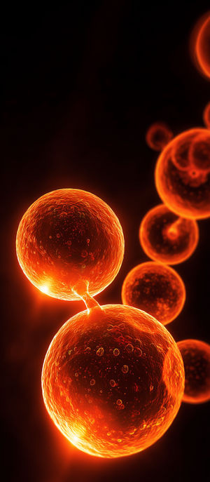 Cellular Division Orange Glow