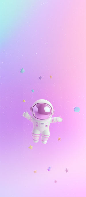 Cute Pastel Astronaut Wallpaper