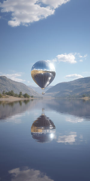 Hot Air Balloon Reflection