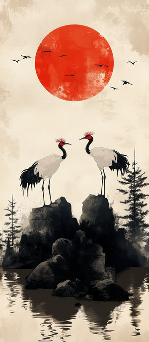Crane Sunrise Harmony