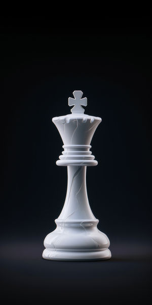 White Marble Chess King