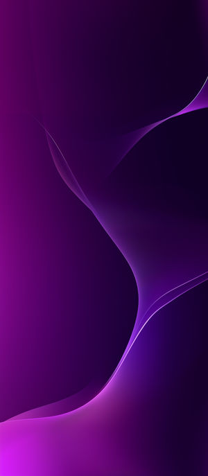 An abstract 4K wallpaper showcasing fluid purple wave gradients over a deep violet backdrop with smooth, elegant curves.