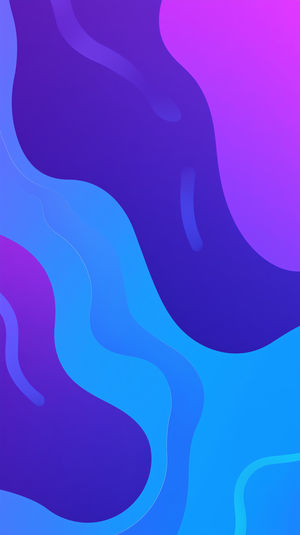 Colorful abstract wallpaper featuring smooth fluid waves in blue, purple, and violet, ideal for 4K screens.