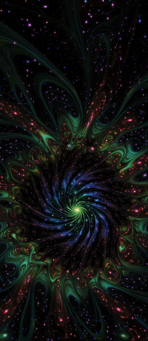 Galactic Swirl Fantasy - Premium iPhone Lock Screen Wallpaper