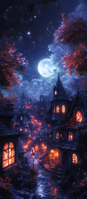 Moonlit Fantasy Village