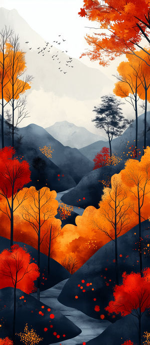 Autumn Mountain Forest Wallpaper