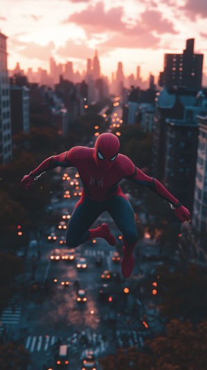 Epic Spider-Man Adventure - Premium iPhone Lock Screen Wallpaper