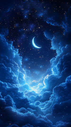 Moonlit Clouds Dreamscape