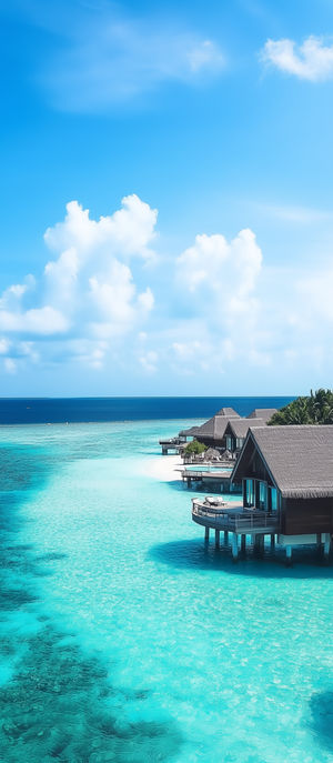 Breathtaking Beachfront Retreats - Premium iPhone Lock Screen Wallpaper