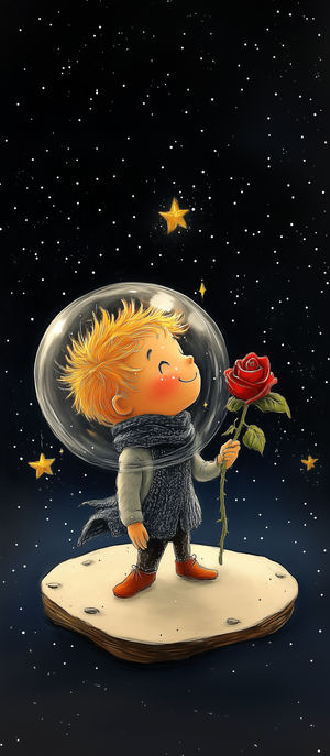 Little Prince With Rose