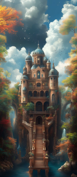 Enchanting Fantasy Castle - Premium iPhone Lock Screen Wallpaper