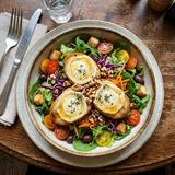 Hot Goat Cheese Honey Salad