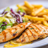 Grilled Chicken Breast + salad and fries