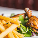 Chicken wings [3 pieces with fries and salads]