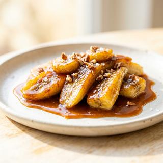 Caramelized Flambé Banana
