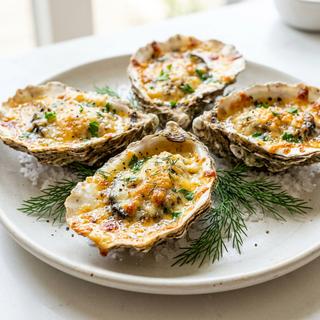 Oysters gratin (4 pcs)