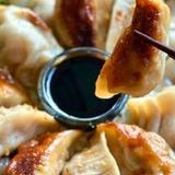 Fried Dumplings with Beef and Asparagus