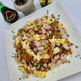 Fried Rice with Octopus, Egg and Shrimp