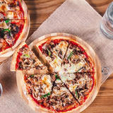 Seafood pizza