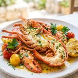 Lobster with Butter & Garlic Sauce