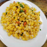 Deep fried corn with green peppers