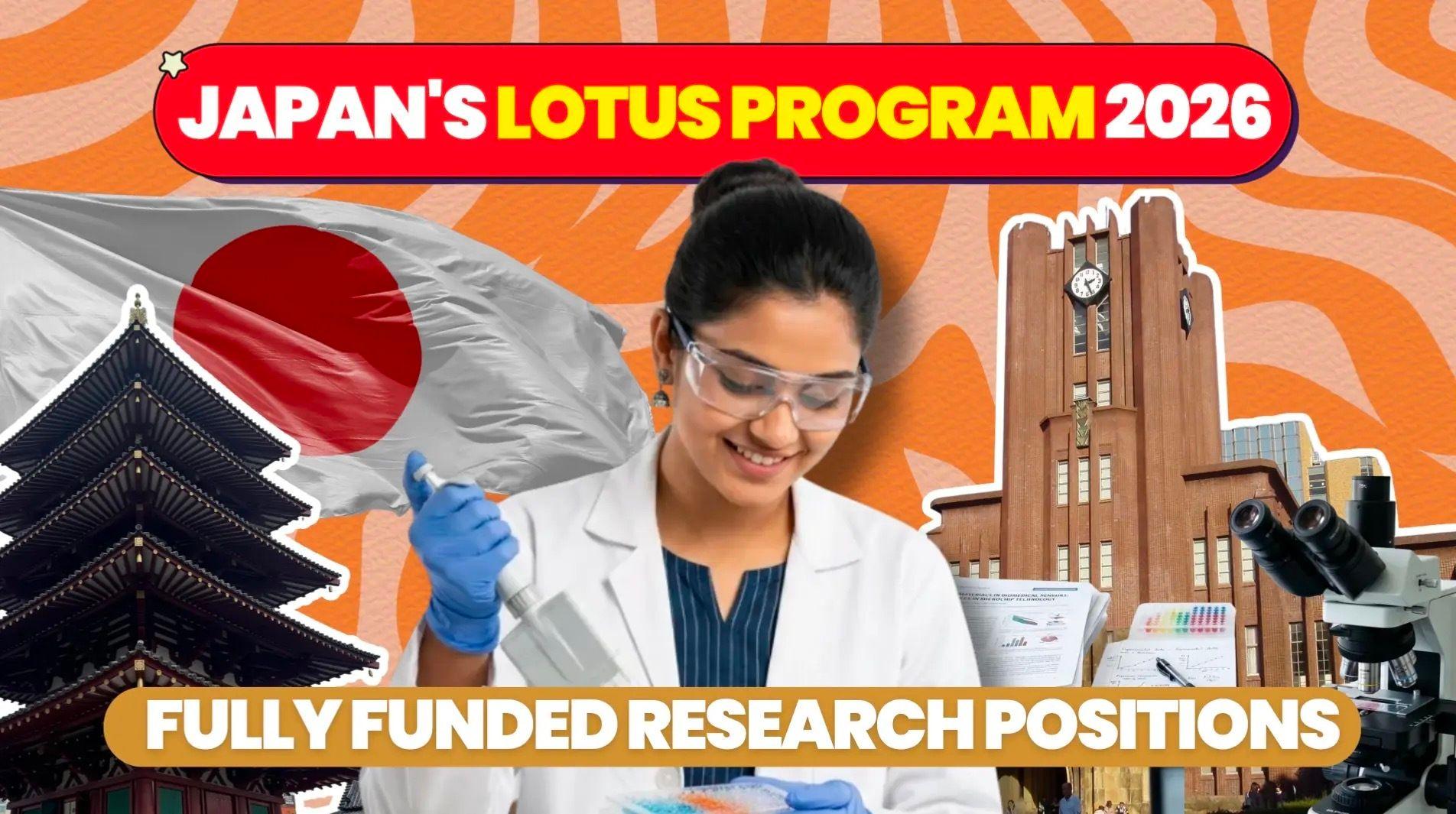 Japan's LOTUS Program 2026 Opens 1,000 Research Positions for Indian Scholars: Apply by June 9