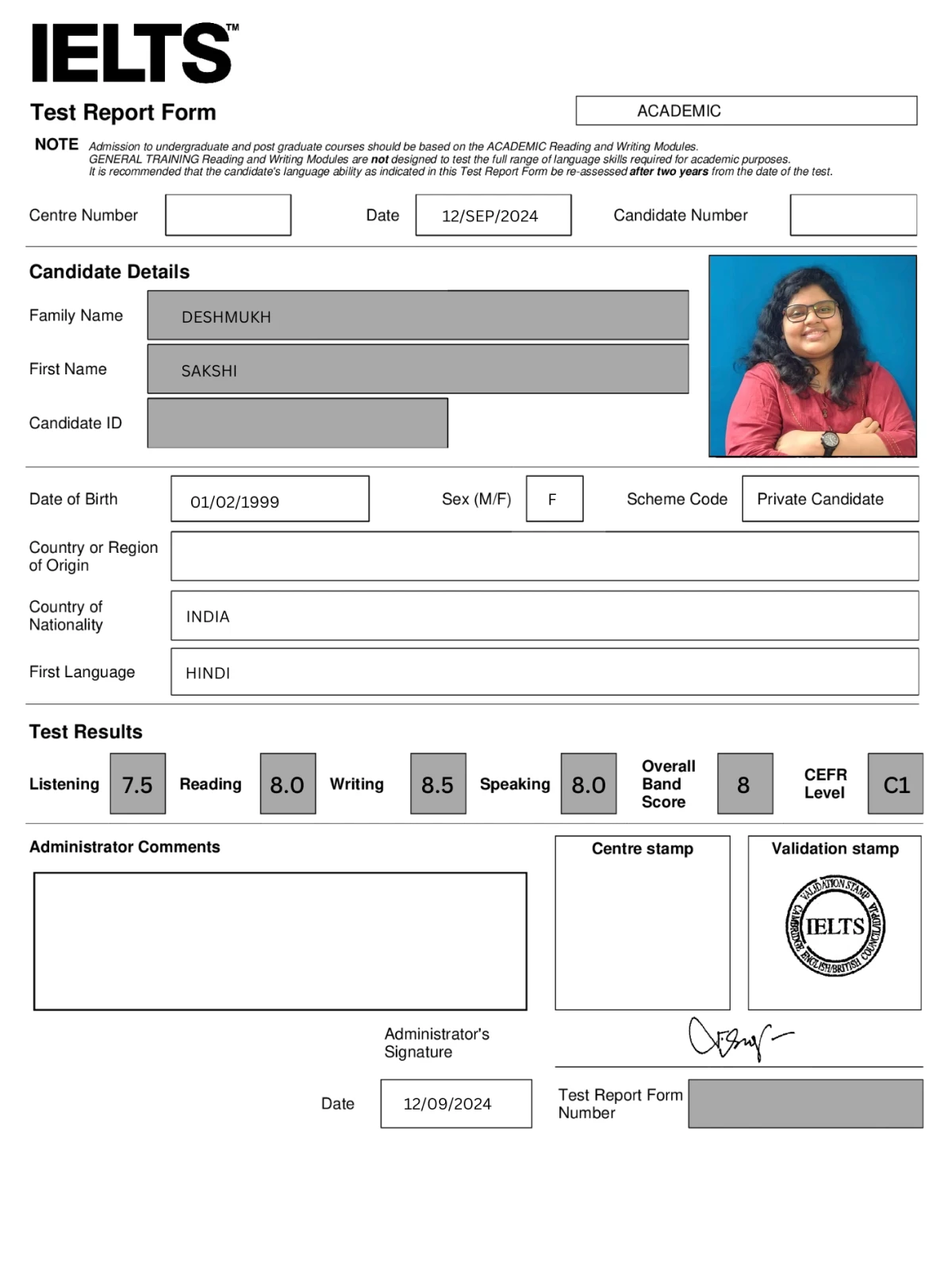 example score card 0