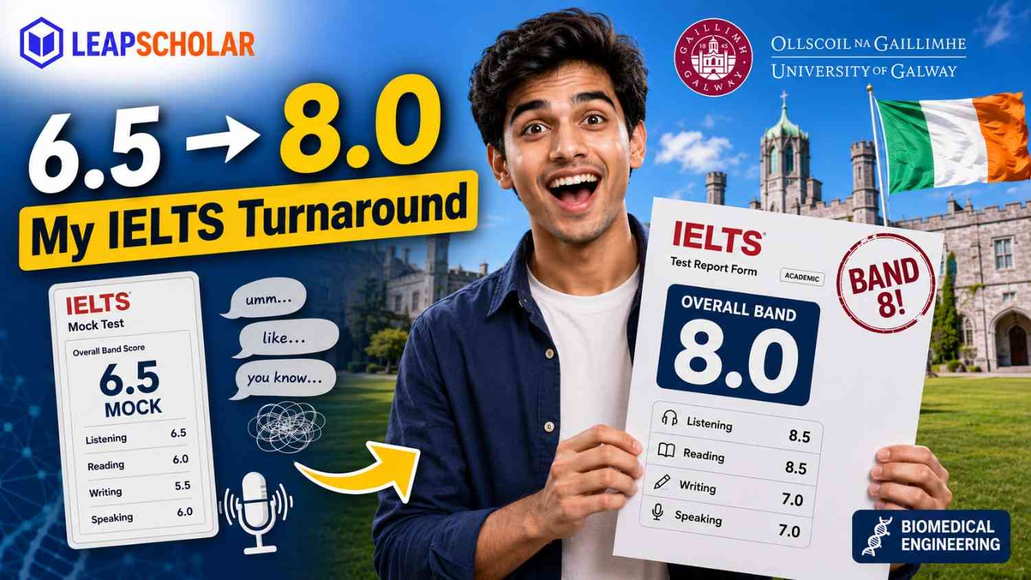 Leap Scholar Review: From a 6.5 Mock Score to an IELTS Band 8