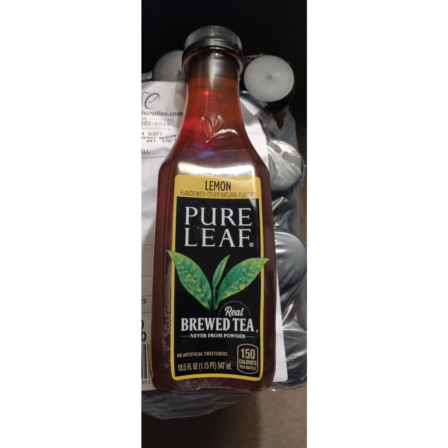 (12 bottles) Pure Leaf Lemon Iced Tea, 18.5 fl oz