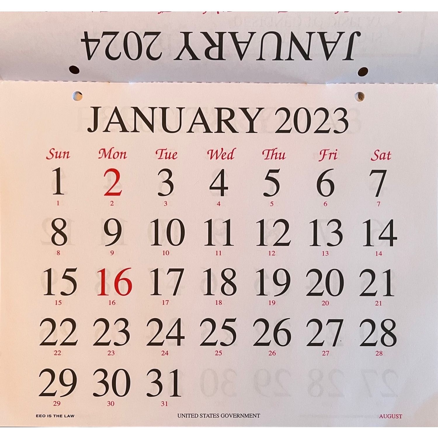 Unicor Monthly Wall Calendar