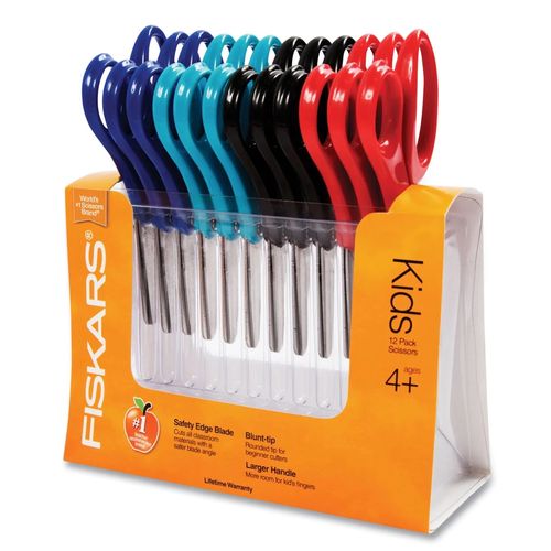 Fiskars Kids Scissors, 5, Blunt, School Supplies for Kids 4+, Blue 