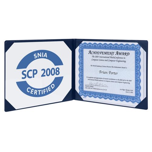 SKILCRAFT USN with no Seal Binder Award Certificate - Letter - 8. 5 x 11  - 2 - 1 Each - Navy Blue by LC Industries LCI100017