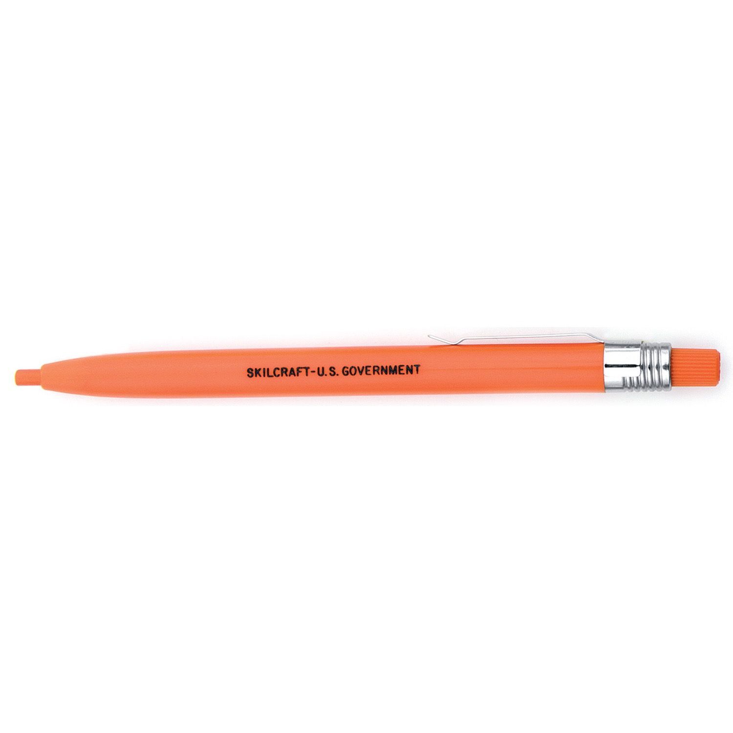 SKILCRAFT China Marker Pencil - Orange Wax - 1Dozen