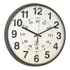 LCI109020 - SKILCRAFT Atomic 12/24 Hour Slimline Wall Clock - 12-3/4" Diameter, Brown - Analog - Quartz - Atomic