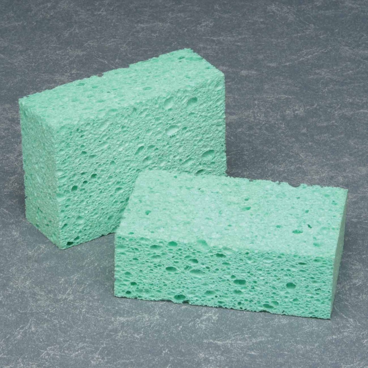 Lavex 6 x 3 1/2 x 3/4 Green Cellulose Sponge - 6/Pack