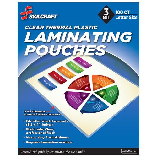 Skilcraft 3mil Thermal Laminating Pouches Sheet Size Supported A4 Laminating Pouch Sheet Size By Lc Industries Lci172811 Ontimesupplies Com
