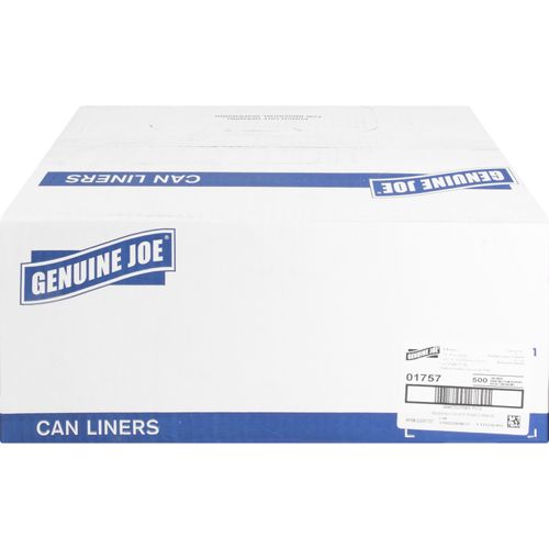 Genuine Joe High-Density Can Liners, Clear