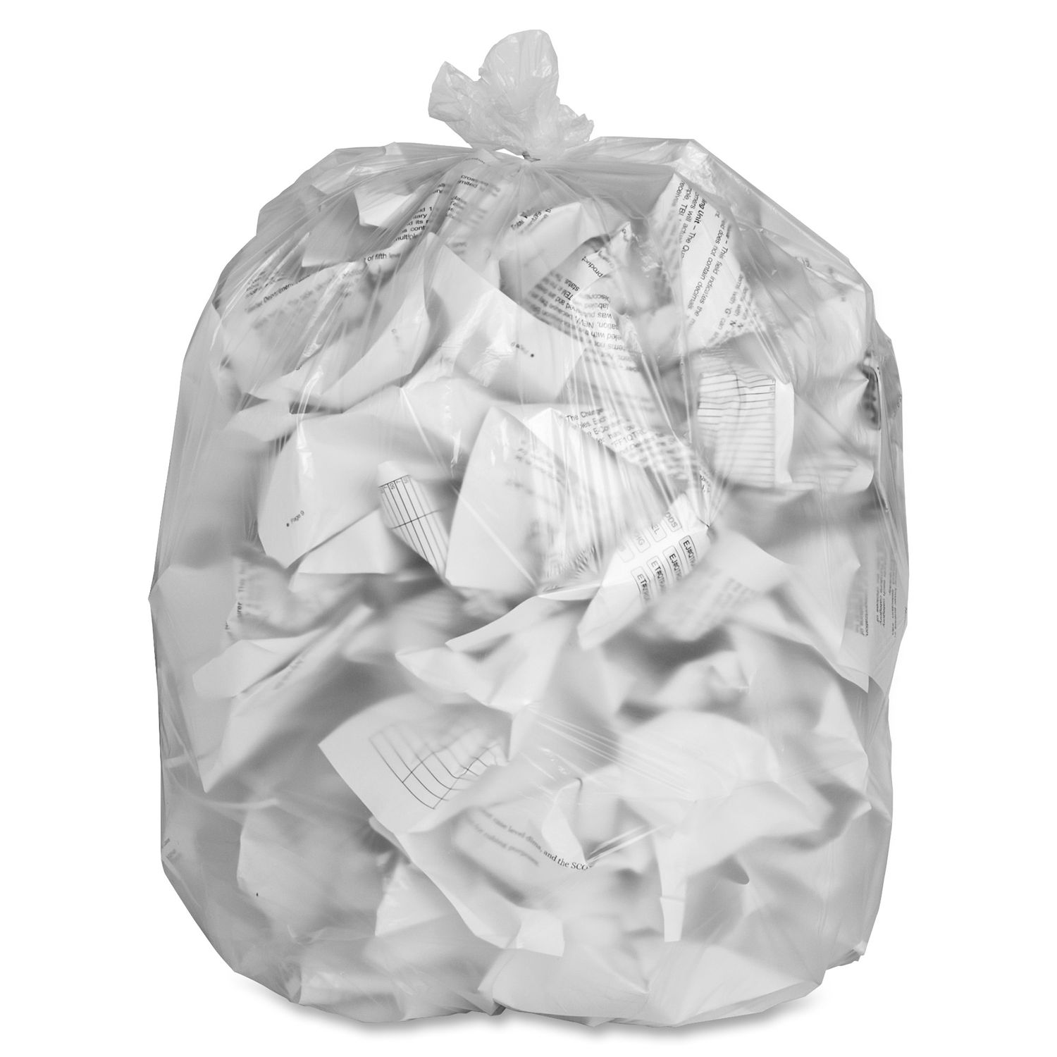 55 - 60 Gallon, 36 x 60 - 12 Micron Can Liner / Trash Bags, Clear, 200/Case