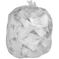  Plasticplace 56 Gallon Trash Bags │ 16 Microns │ Clear High  Density Garbage Can Liners │ 43 x 48 (150 Count), : Health & Household