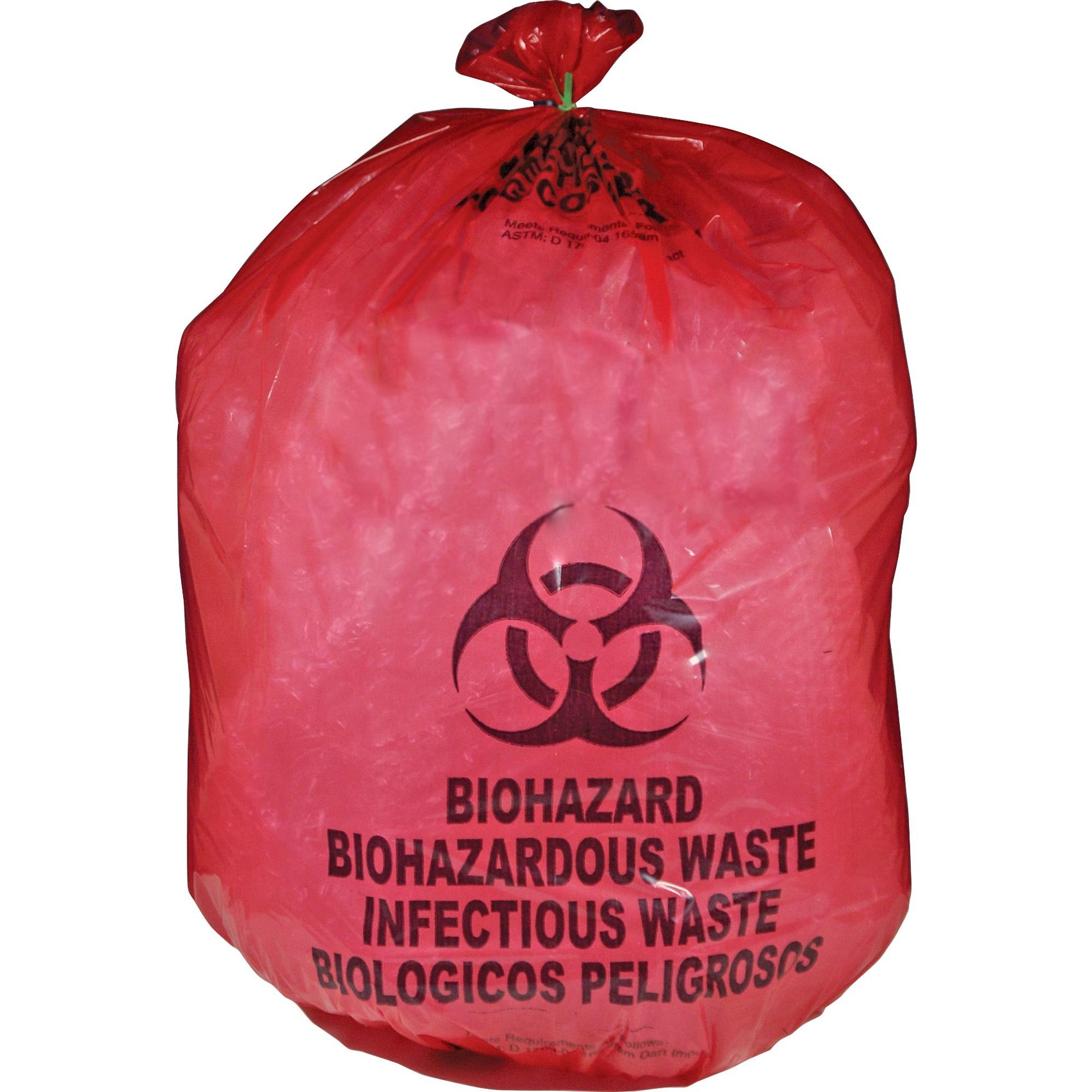 Red Biohazard Infectious Waste Disposal Bag