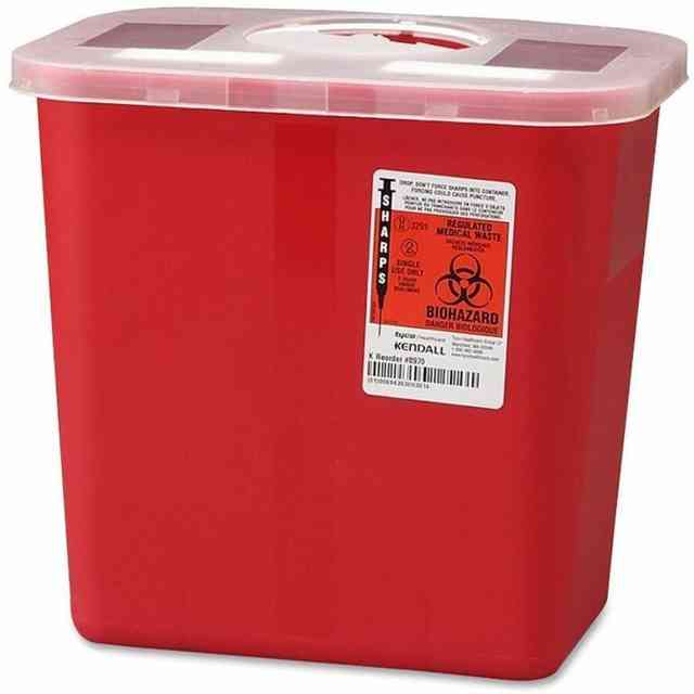 Covidien Sharps Rotor Lid Container - 2 gal Capacity - 10 Covidien Sharps Rotor Lid Container - 2 gal Capacity - 10