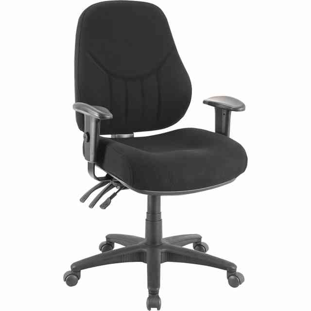 Lorell Bailey High-Back Multi-Task Chair - Gray Acrylic Seat - Black Frame - 1 Each Lorell Bailey High-Back Multi-Task Chair - Gray Acrylic Seat - Black Frame - 1 Each