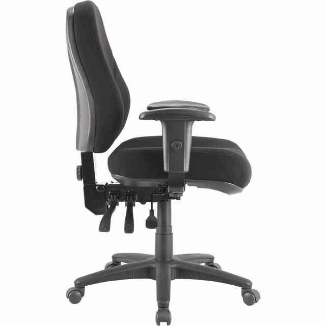 Lorell Bailey High-Back Multi-Task Chair - Gray Acrylic Seat - Black Frame - 1 Each Lorell Bailey High-Back Multi-Task Chair - Gray Acrylic Seat - Black Frame - 1 Each
